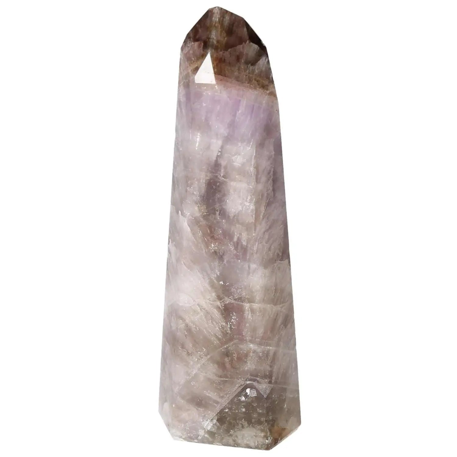 Polished amethyst crystal with seven points for elegance and spiritual wellness by Sylvia Crystals.