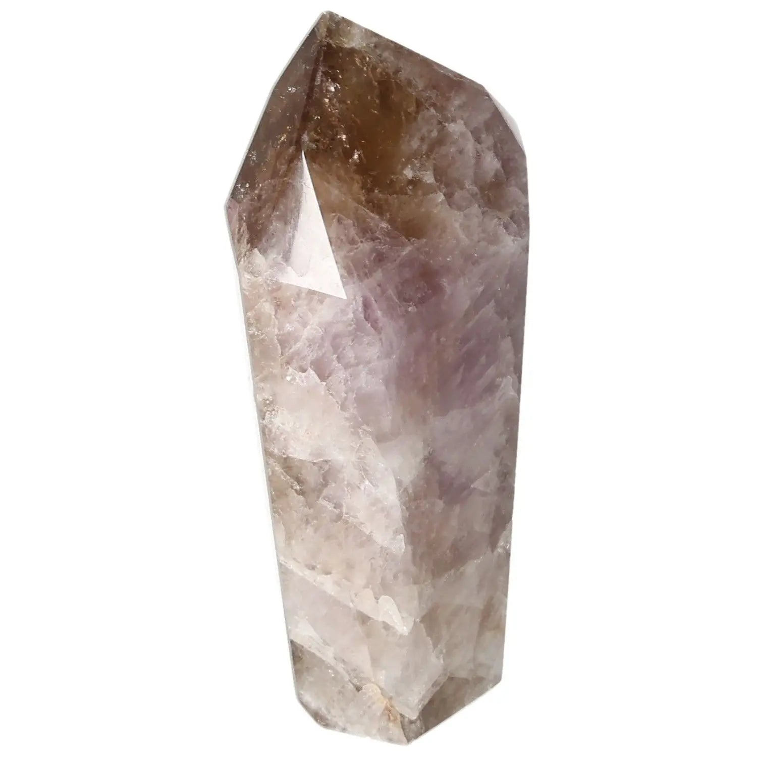 Seven Point Polished Amethyst Crystal by Sylvia Crystals, luxury handcrafted decorative piece for stress reduction and concentration.