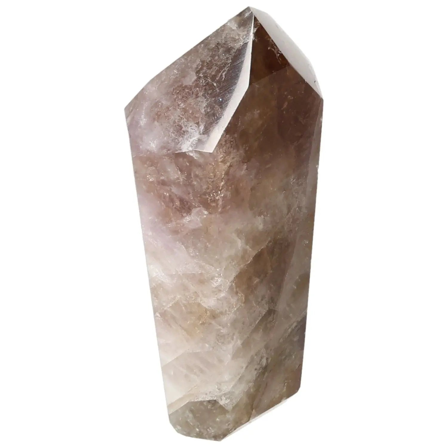 Seven Point Polished Amethyst crystal with a luxurious finish from Sylvia Crystals, known for stress reduction and concentration enhancement.