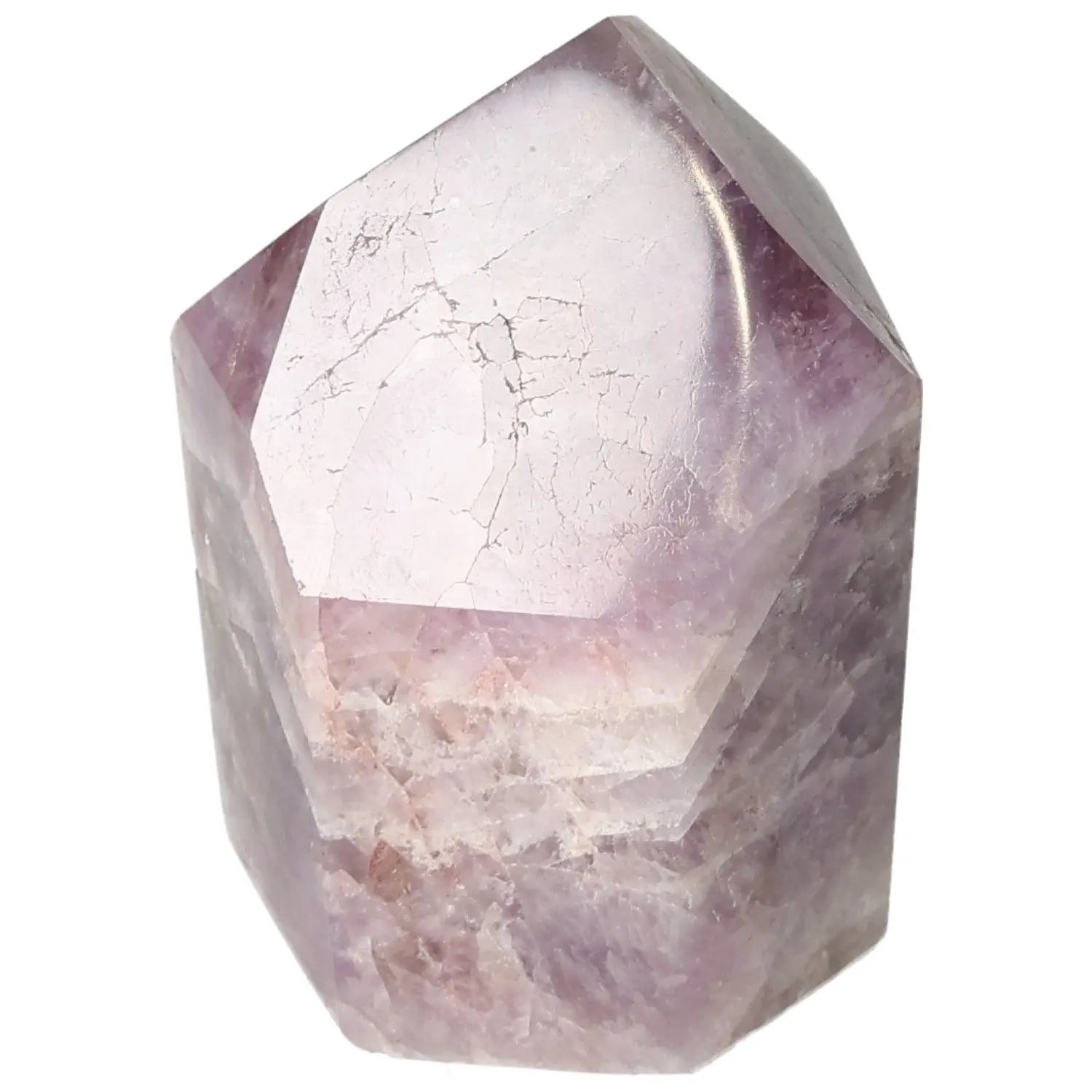 Seven Point Polished Amethyst gemstone by Sylvia Crystals, known for reducing stress and enhancing concentration.