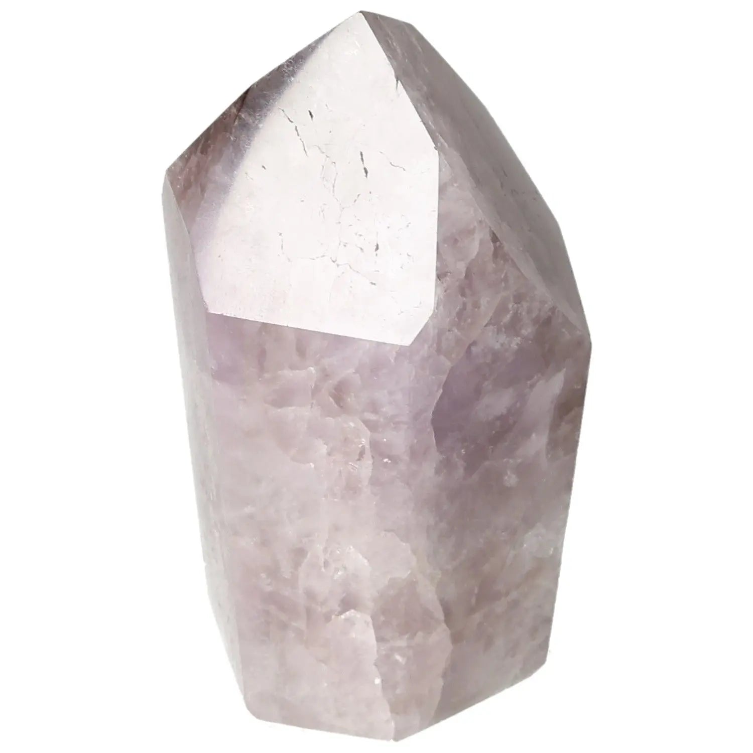 Seven Point Polished Amethyst crystal from Sylvia Crystals, known for reducing stress and enhancing concentration; high-quality luxury item.