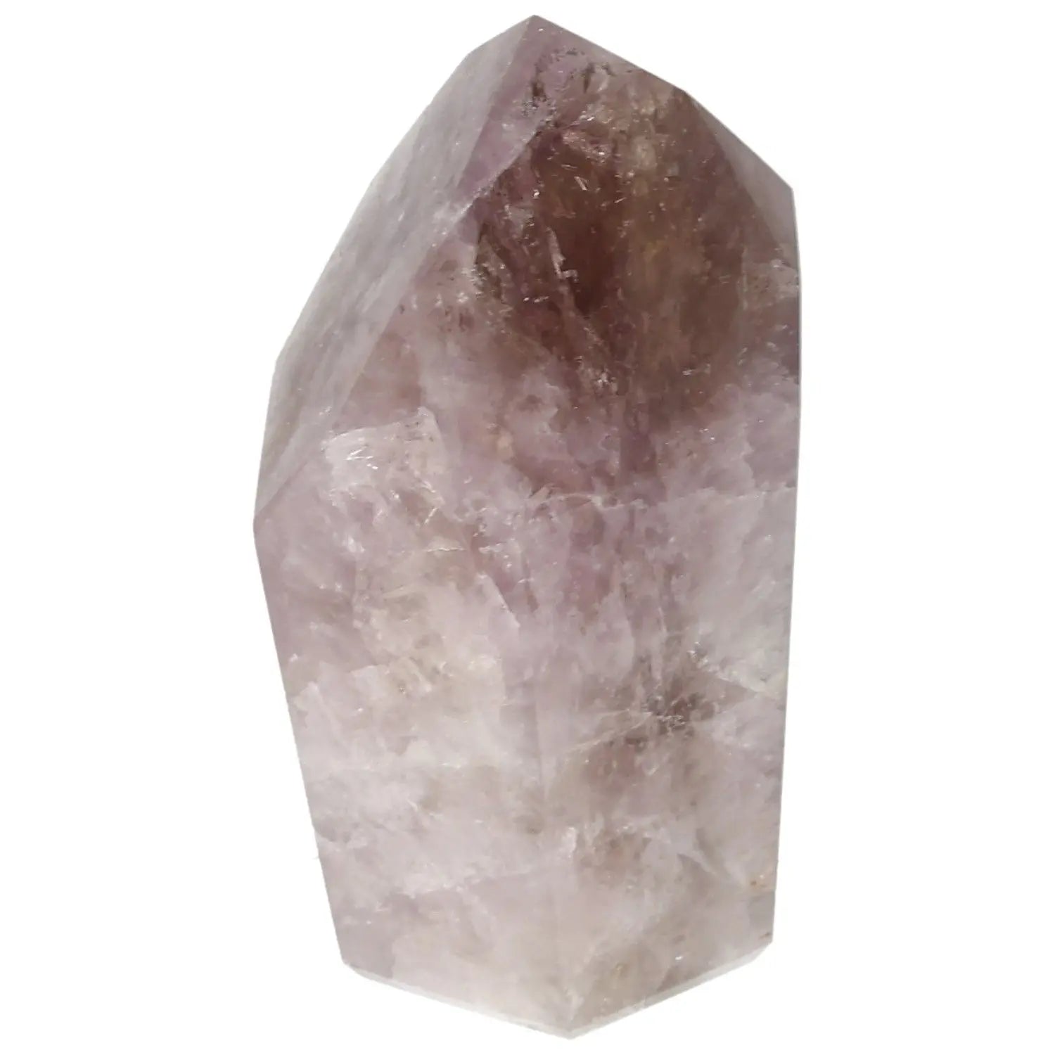 Seven Point Polished Amethyst crystal from Sylvia Crystals, featuring premium quality and spiritual energy for stress reduction.