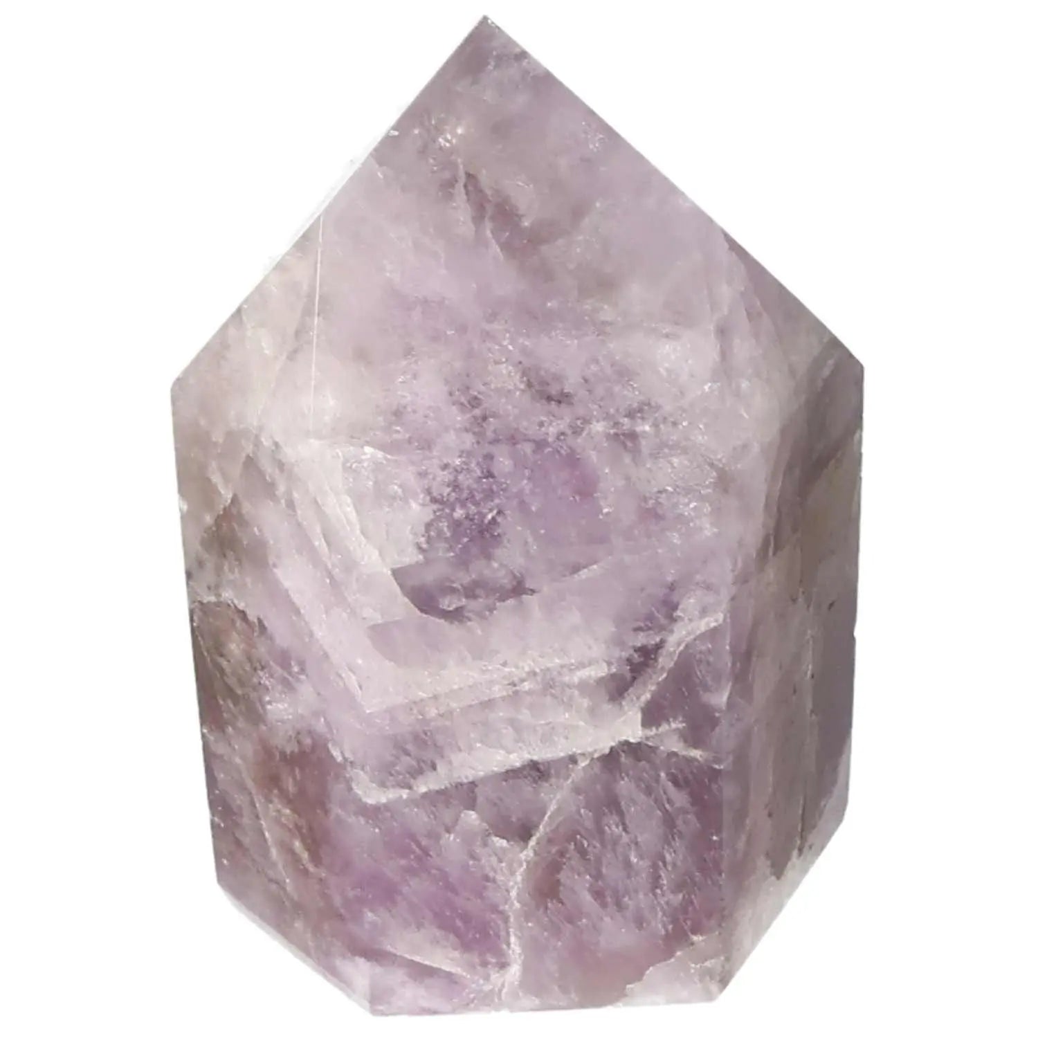 Seven Point Polished Amethyst crystal by Sylvia Crystals, showcasing its elegant and spiritual essence in your home decor.