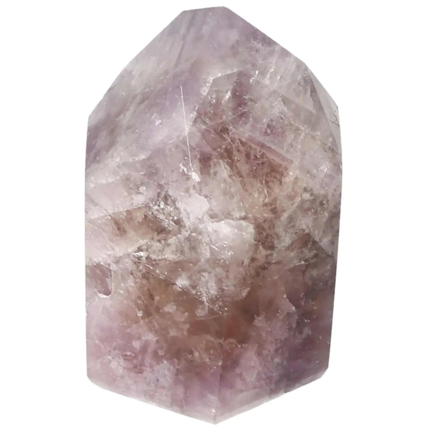 Seven Point Polished Amethyst Crystal by Sylvia Crystals, showcasing elegant design and spiritual vitality.