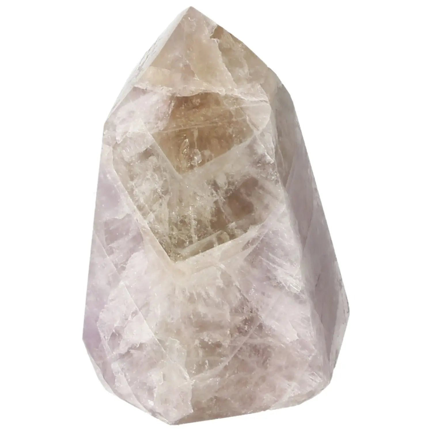 Seven Point Polished Amethyst crystal from Sylvia Crystals, showcasing luxury and stress-reducing properties.