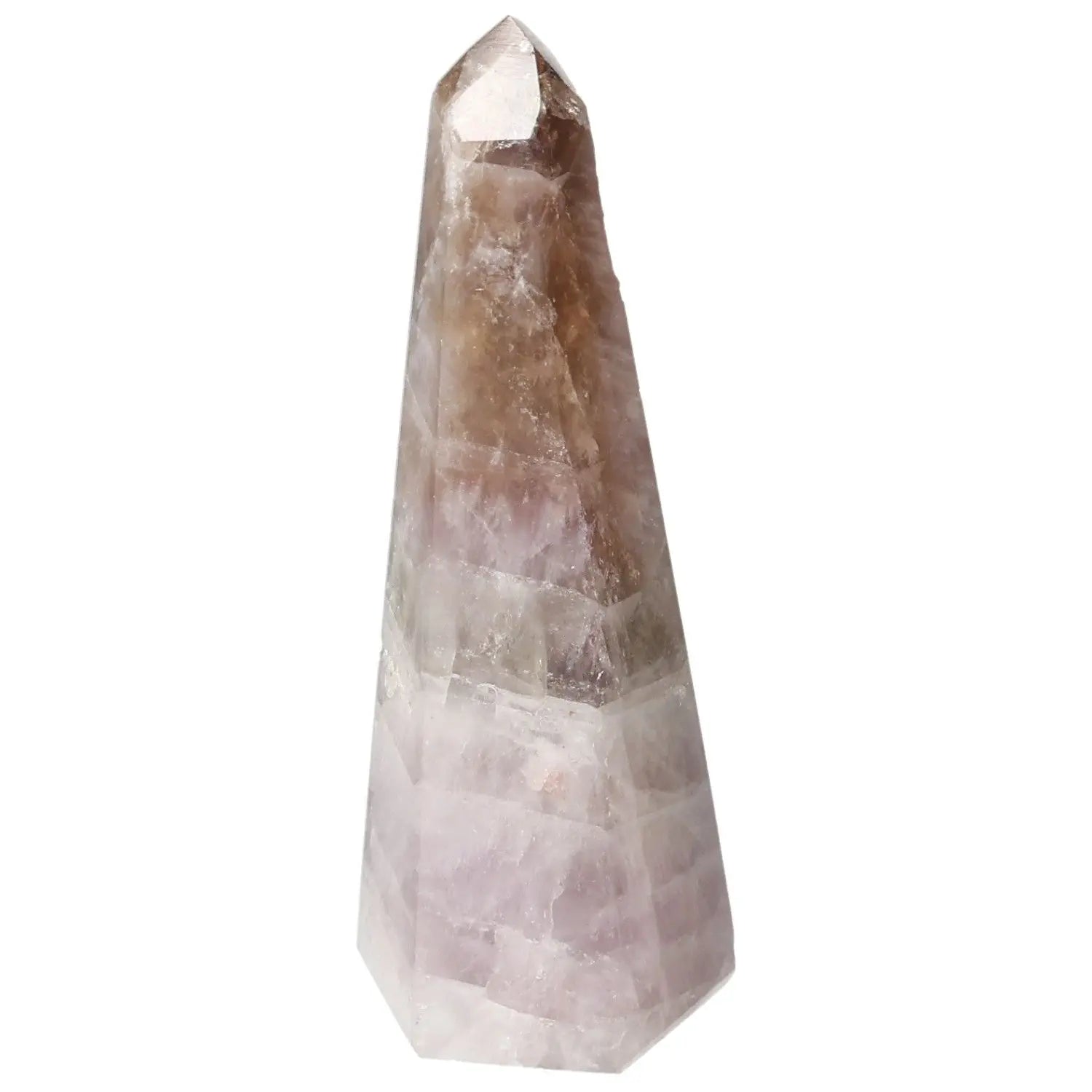 Seven Point Polished Amethyst crystal from Sylvia Crystals, promoting emotional stability and mental clarity, stress-reducing properties.