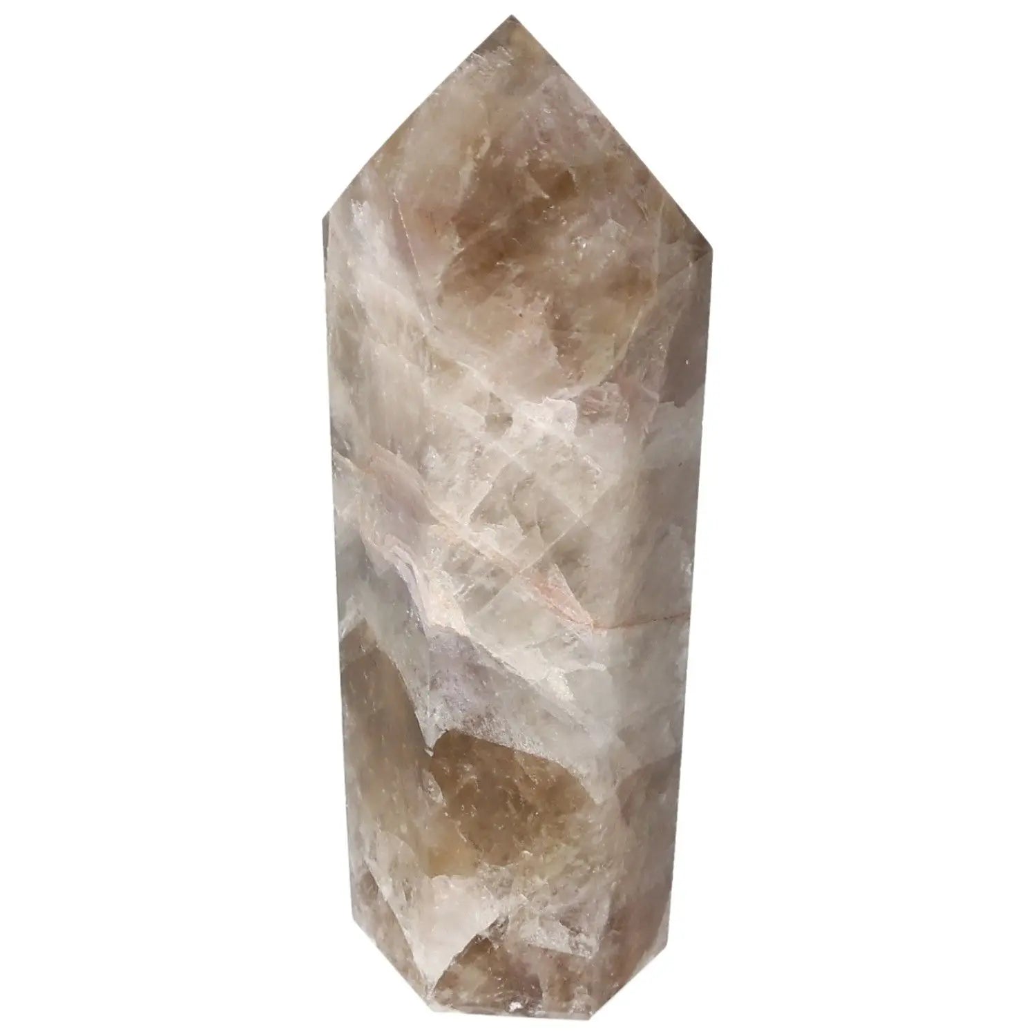 Seven Point Polished Amethyst crystal crafted by Sylvia Crystals, featuring seven minerals for spiritual enrichment and elegance.