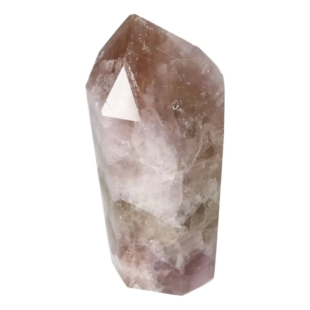 Seven Point Polished Amethyst crystal from Sylvia Crystals, enhancing stress relief and concentration, offering luxury and beauty.