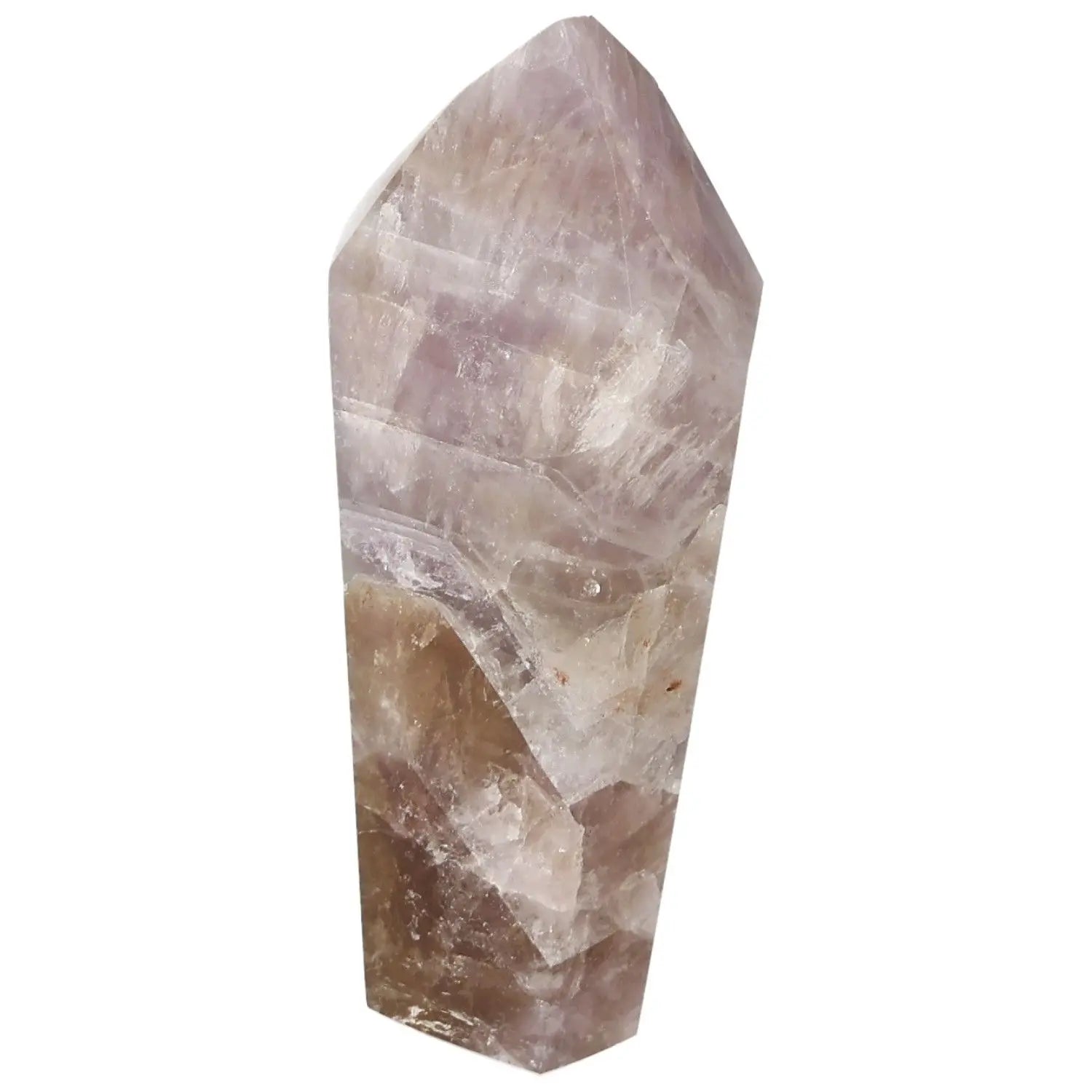 Seven Point Polished Amethyst crystal by Sylvia Crystals, renowned for stress relief and energy enhancement.
