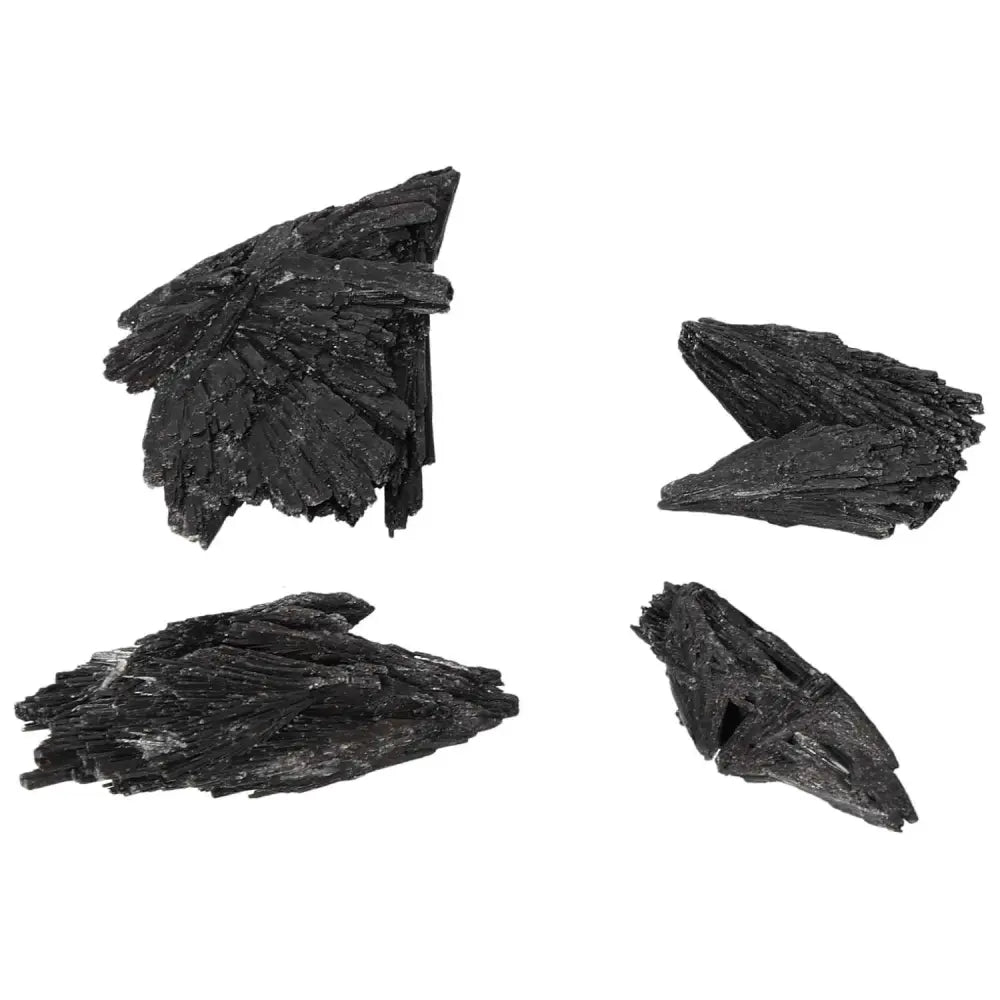 Black Kyanite M crystals showcasing their premium quality and unique spiritual properties, perfect for deep introspection and clarity.
