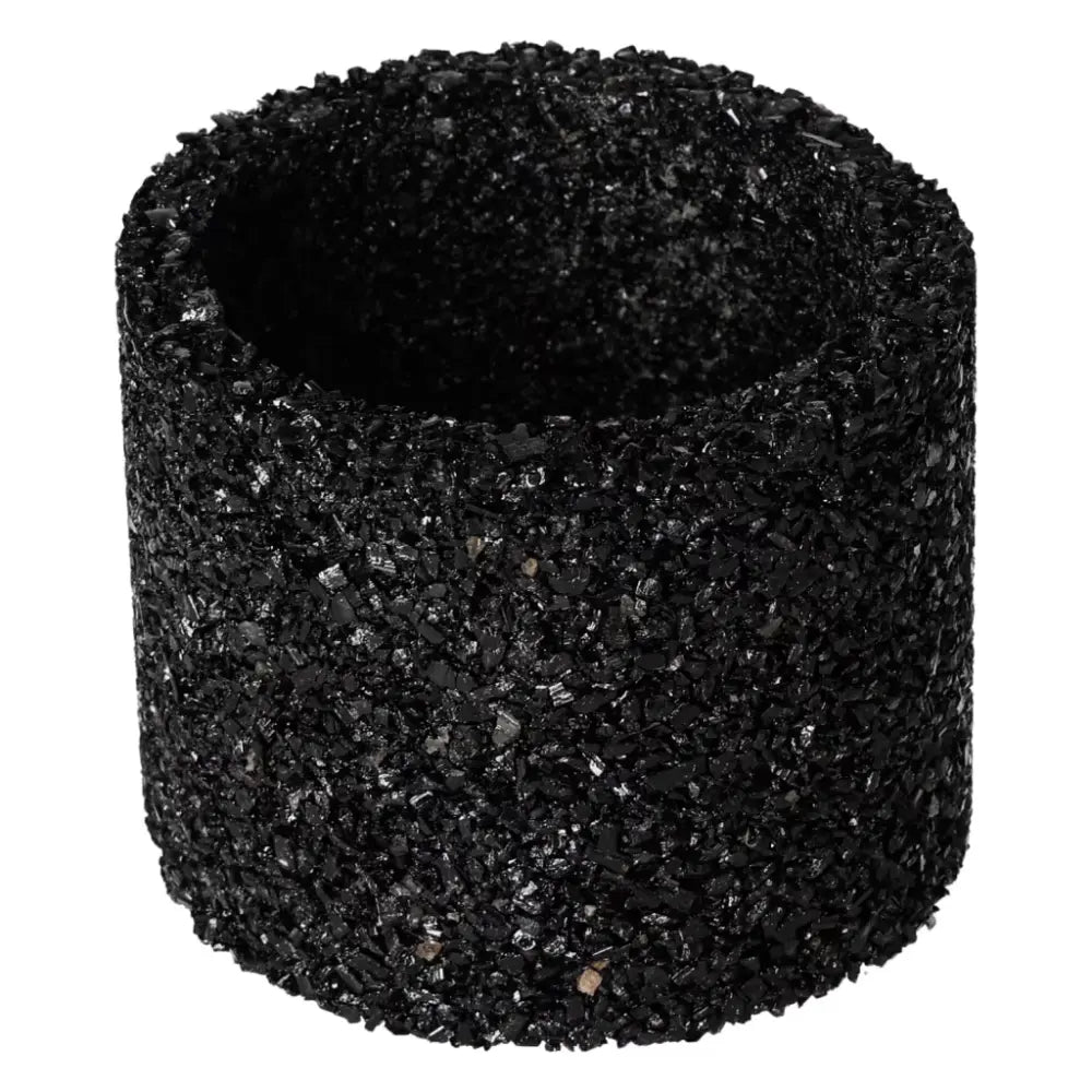 Elegant Candle Holder in Black Tourmaline, Premium Craft by Sylvia Crystals