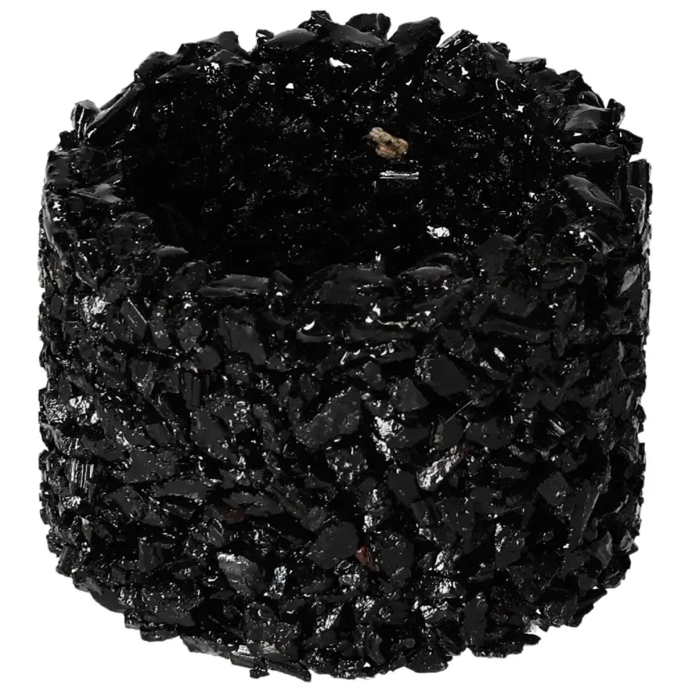 Decorative handmade Tourmaline S candle holder, enhancing mental balance and transforming negative energy, crafted by Sylvia Crystals.