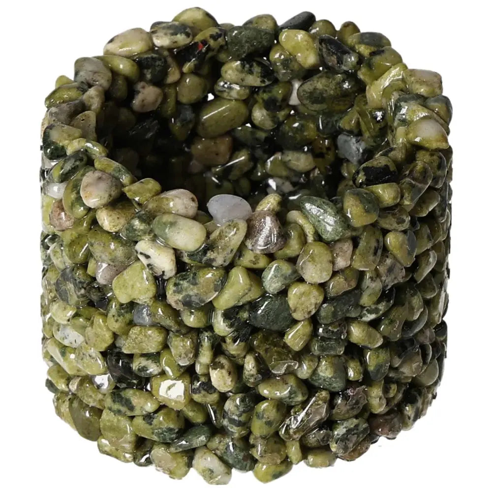 Elegant Jadeite S candle holder by Sylvia Crystals, a symbol of luxury and spiritual harmony, crafted with premium green stones.