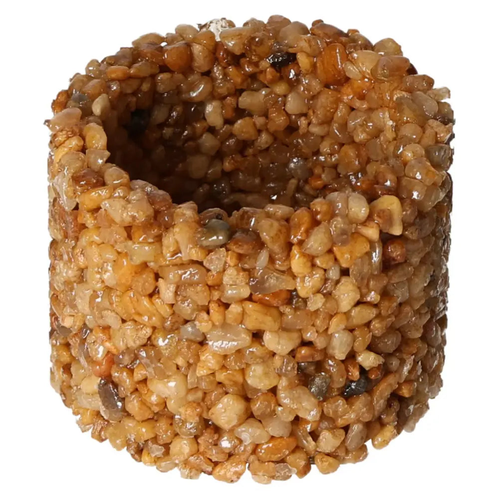 Decorative candle holder made from natural stone, showcasing luxurious craftsmanship and elegance for home decor.