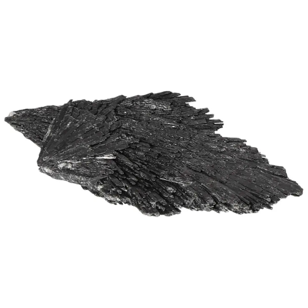 Black Kyanite stone from Sylvia Crystals, known for enhancing clarity, harmony, and powerful meditation experiences.