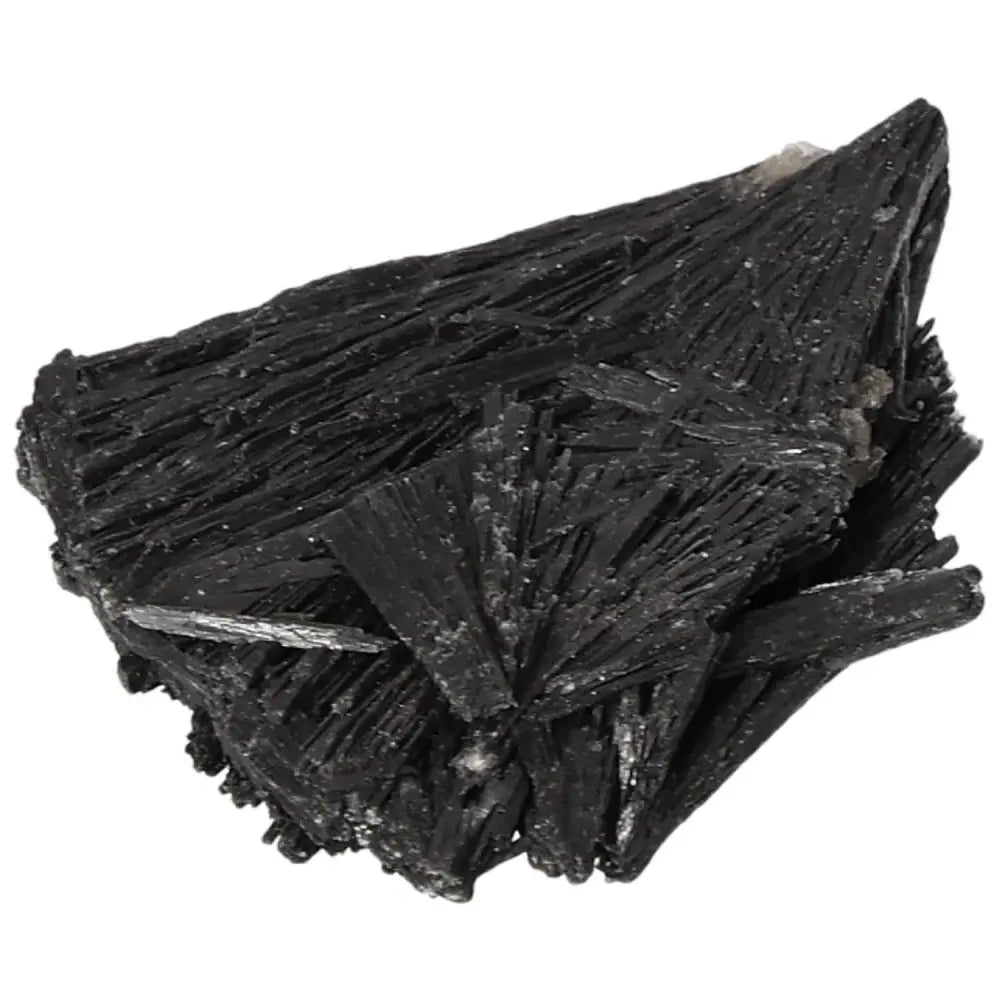 Black Kyanite crystal from Sylvia Crystals, ideal for meditation and harmony, handpicked for spiritual clarity and conflict resolution.