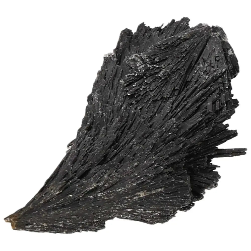 Black Kyanite crystal from Sylvia Crystals, ideal for meditation and introspection, showcasing luxury and mindful living.