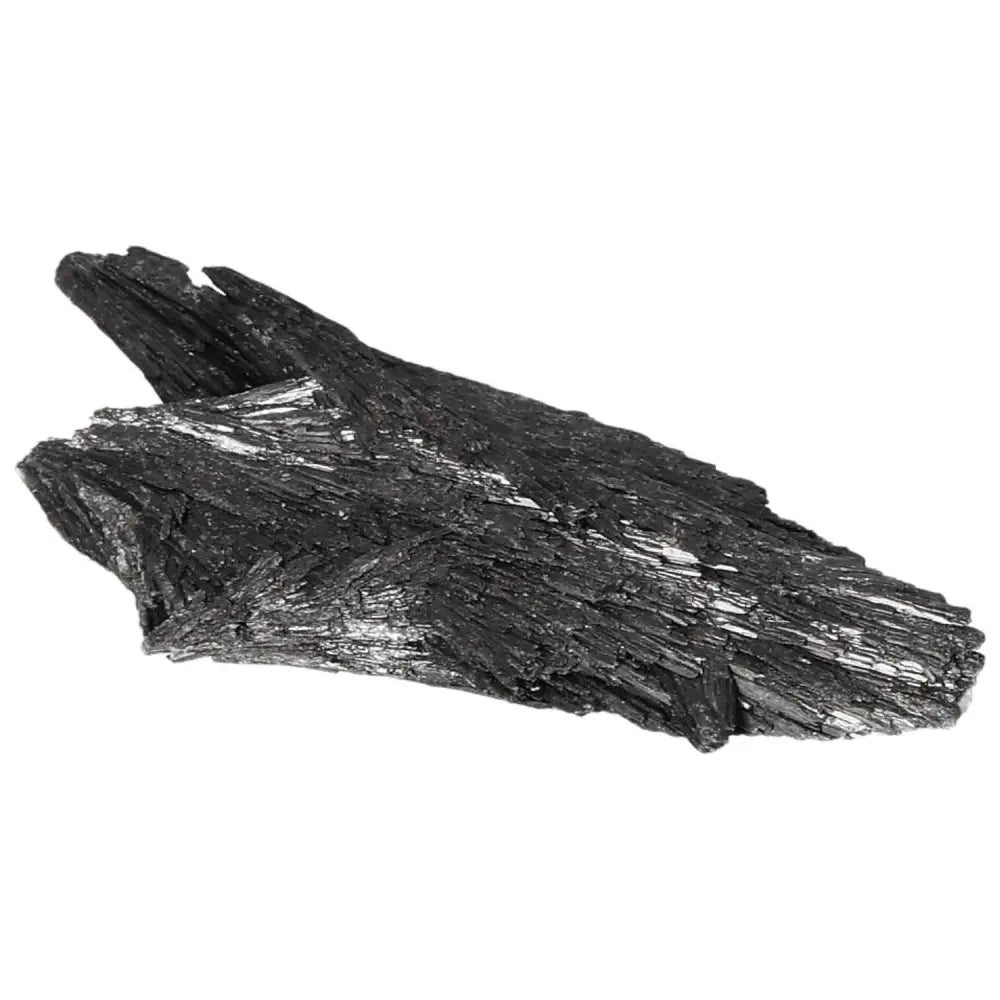 Black Kyanite crystal from Sylvia Crystals, renowned for enhancing introspection and clarity, ideal for meditation and harmony.