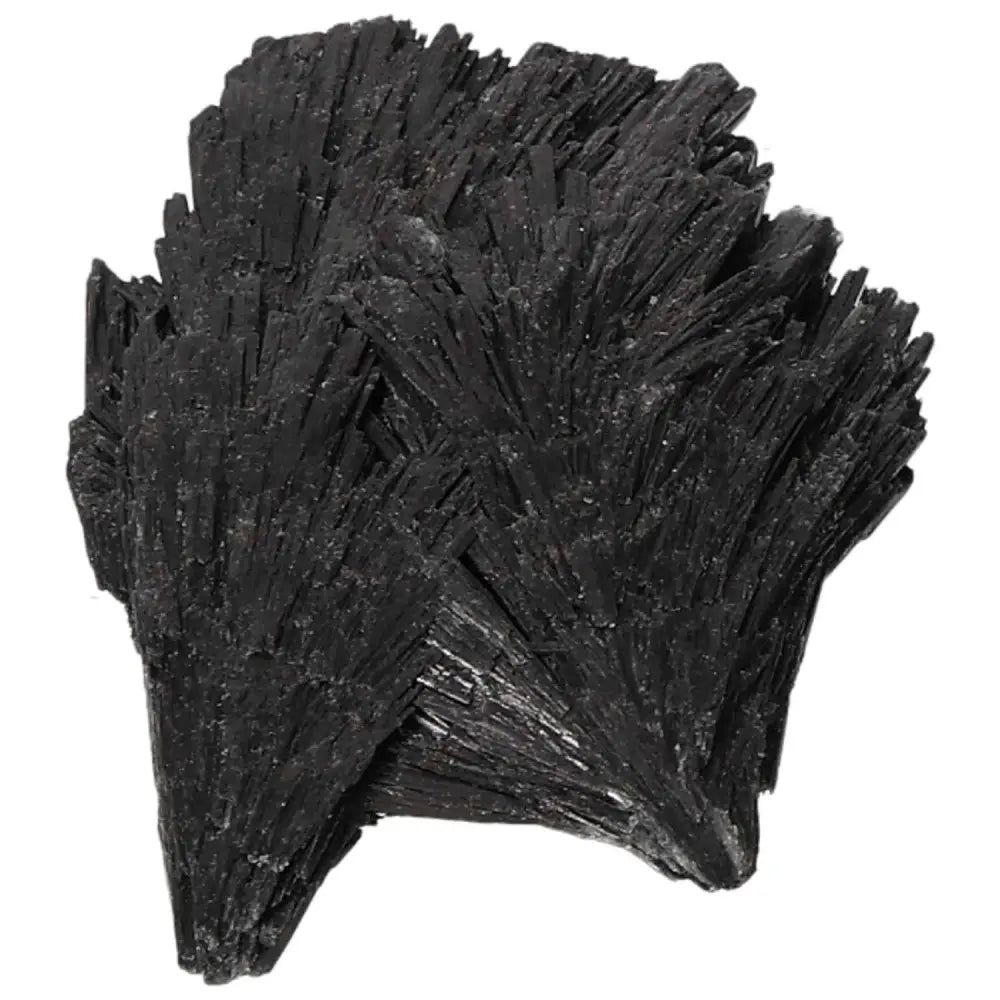 Black Kyanite crystal from Sylvia Crystals, ideal for meditation and personal growth, renowned for introspection and clarity.