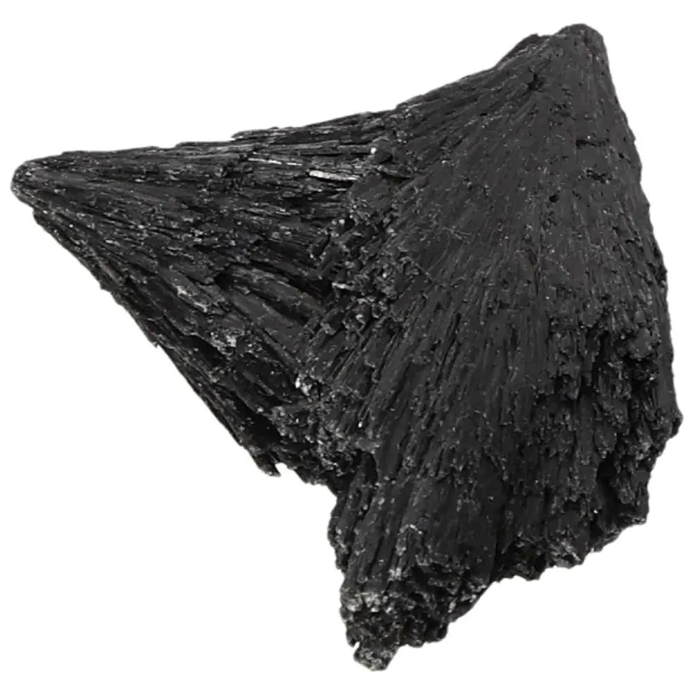 Black Kyanite gemstone from Sylvia Crystals, known for promoting self-discovery and clarity. Ideal for spiritual growth.