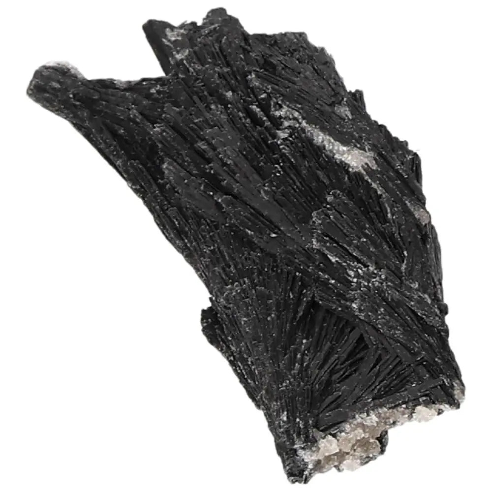 Black Kyanite gem from Sylvia Crystals, ideal for introspection and meditation, promoting clarity and harmony. Luxury handpicked stone.