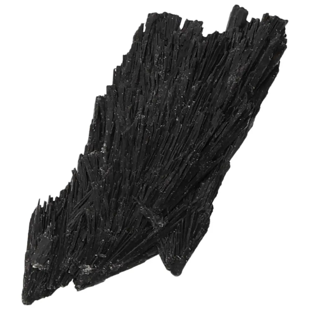 Black Kyanite crystal, known for its introspective energies and meditation benefits, available at Sylvia Crystals.