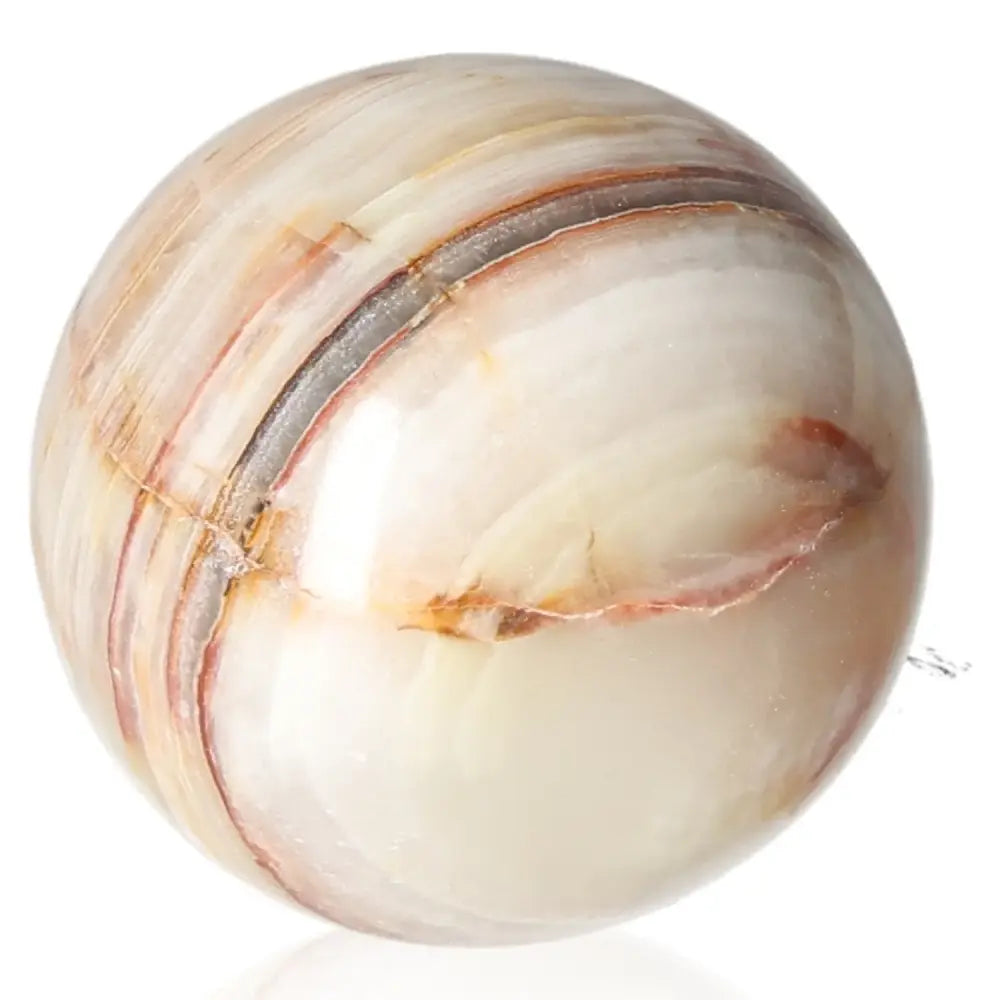 Alt Tag: Onyx Sphere 7cm with glossy surface, reflecting deep beauty and inner strength. Perfectly spherical for timeless allure.