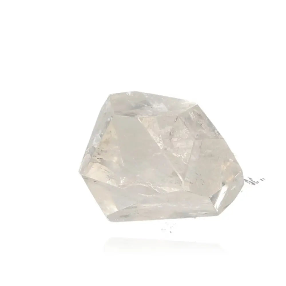Lemurian Quartz Free Form crystal, handpicked for clarity and beauty from Sylvia Crystals, on a white background.