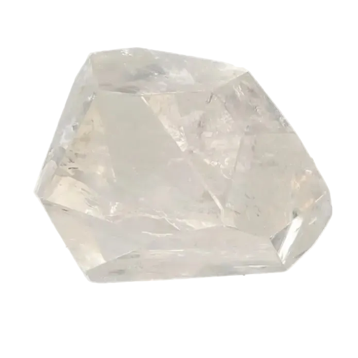 Lemurian Quartz Free Form crystal, handpicked for clarity and beauty from Sylvia Crystals, on a white background.