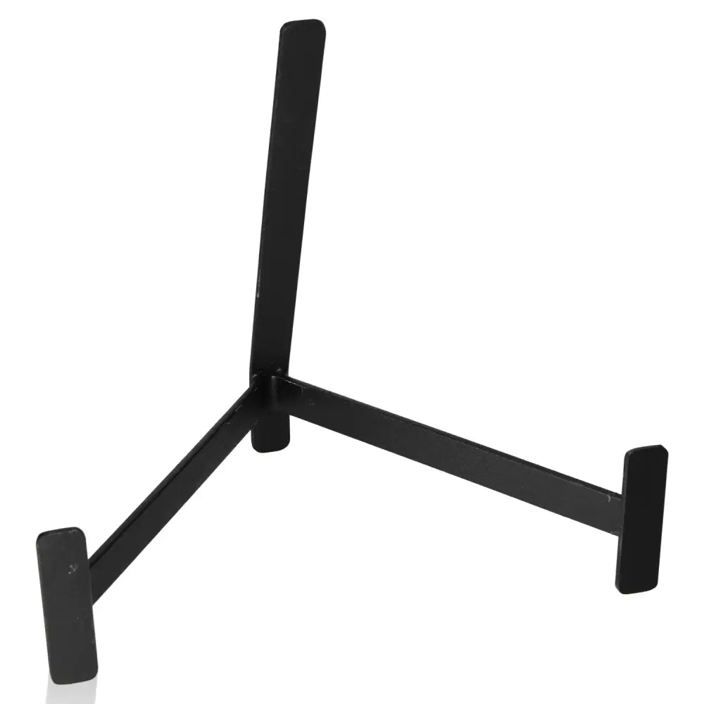 Black metal base designed for displaying stones with a simple triangle structure.