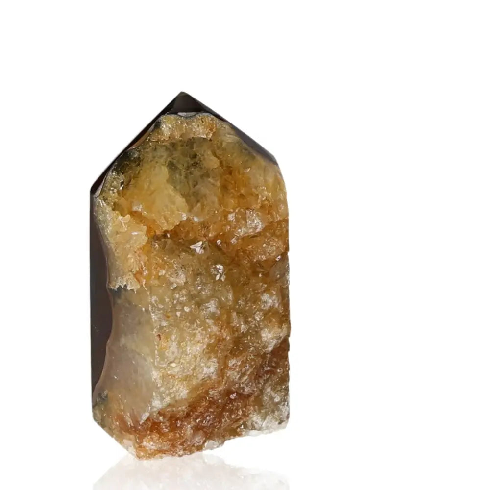 Agate Geode Point crystal, ideal for enhancing serenity, balance, and energy harmony in any personal space; a mystical treasure.
