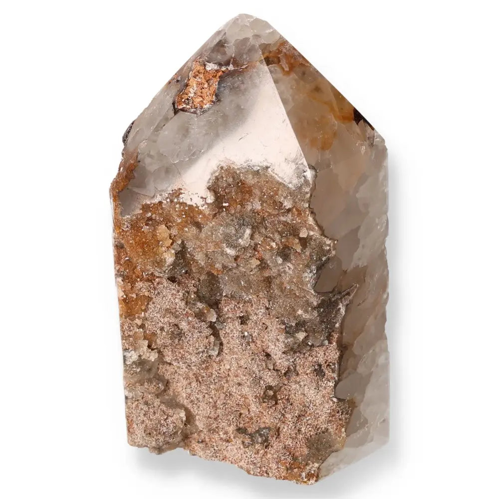 Agate Geoded Point gemstone exuding natural elegance and tranquility, ideal for harmonizing energies and enhancing interior spaces.