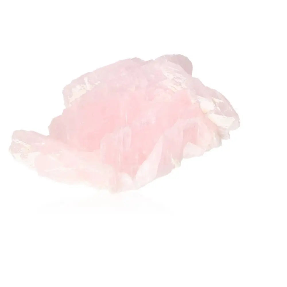 Pink Manganoan Calcite crystal cluster with soothing energy for emotional healing and self-love, featuring a soft pink hue.