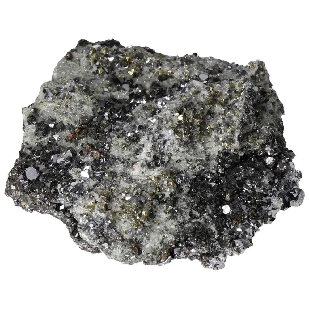 Sphalerite with Galena, Quartz, and Chalcopyrite mineral specimen by Sylvia Crystals, a premium spiritual transformation tool.
