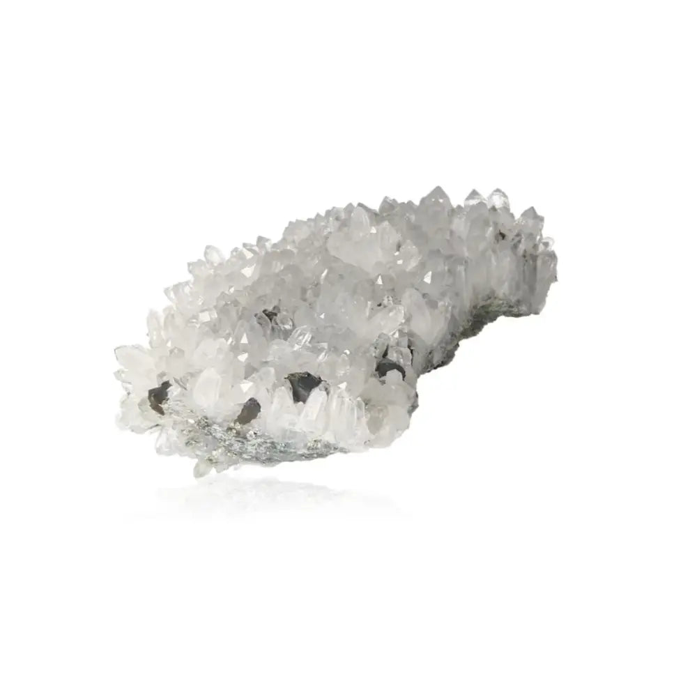 Quartz with sphalerite crystal cluster showcasing clarity and natural beauty, enhancing energy flow and creating a serene environment.