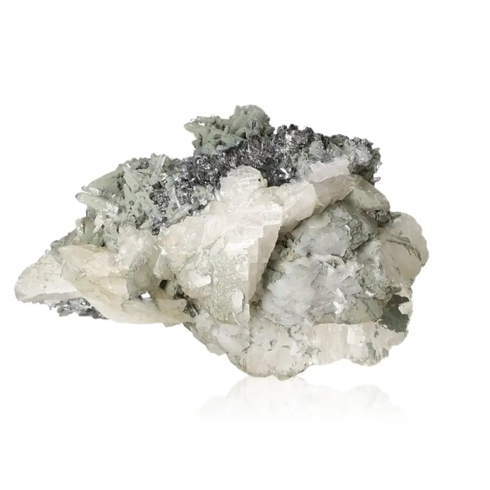 Stilbite crystal promoting clarity, emotional balance, and spiritual growth, activating Third Eye and Crown Chakras, with calming energy.