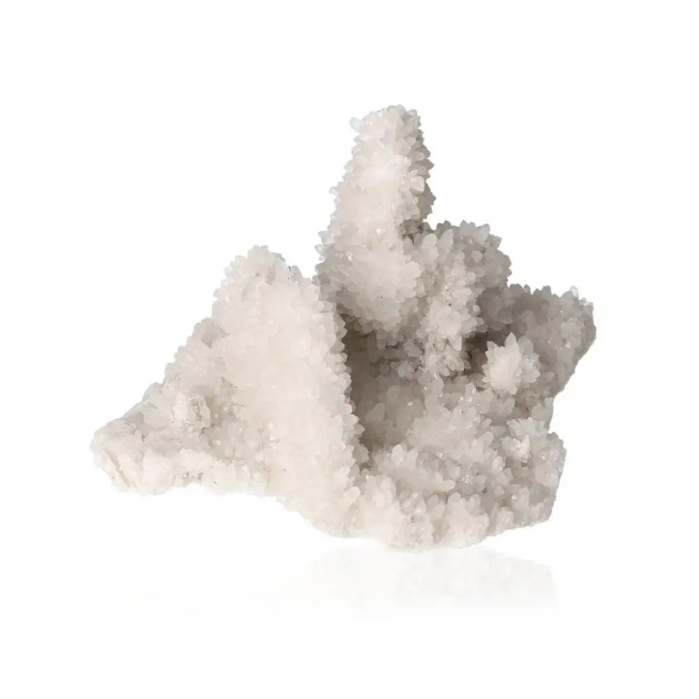 Clear Quartz crystal cluster, known as the 'Master Healer,' with a glass-like appearance for energy amplification and spiritual work.