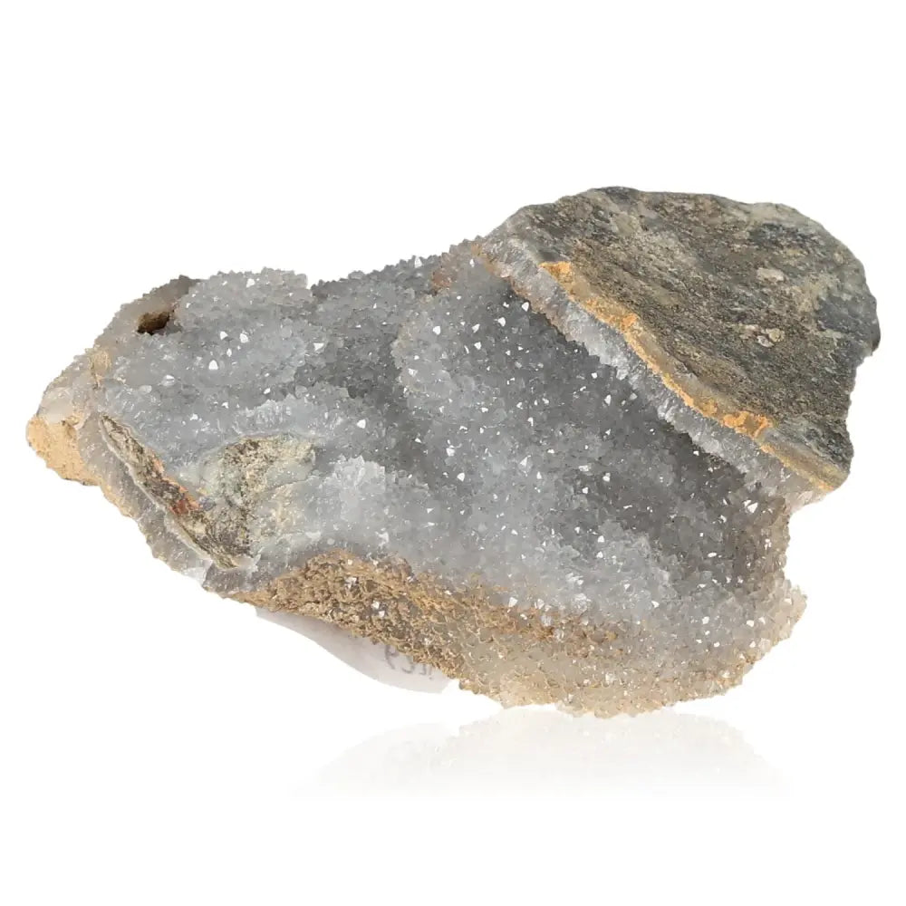 Quartz crystal stone with sparkling texture, known as the 'Master Healer,' enhances energy, clarity, and focus—ideal for meditation.