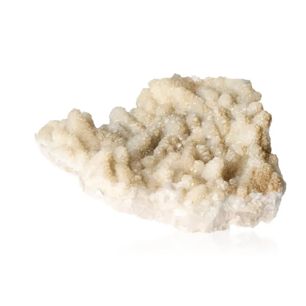 Calcite with Quartz crystal, known for its transformative energy, offers spiritual awakening and harmonious balance in life.