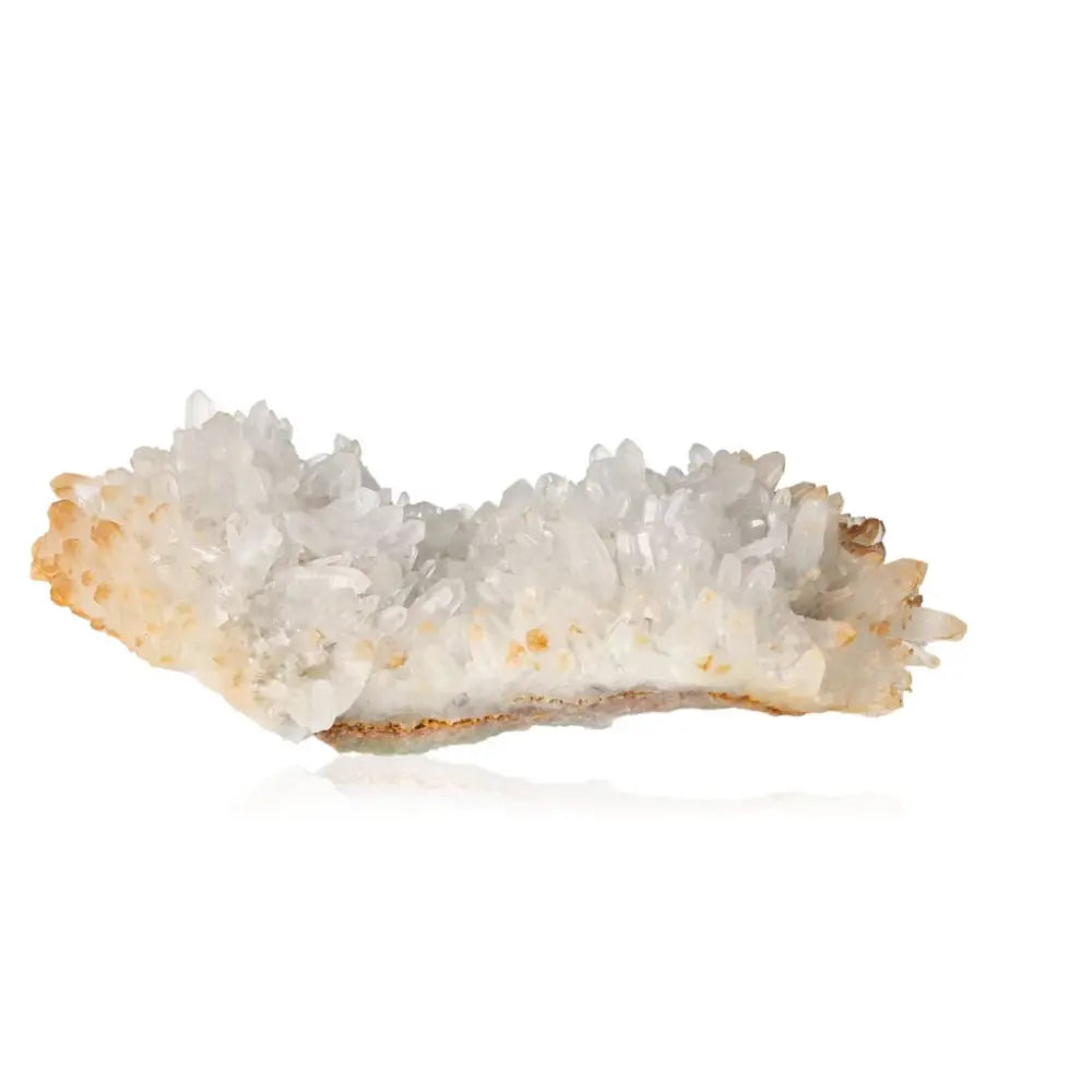 Quartz crystal with pure clarity and sparkle, known for enhancing energy flow and promoting balance and well-being.