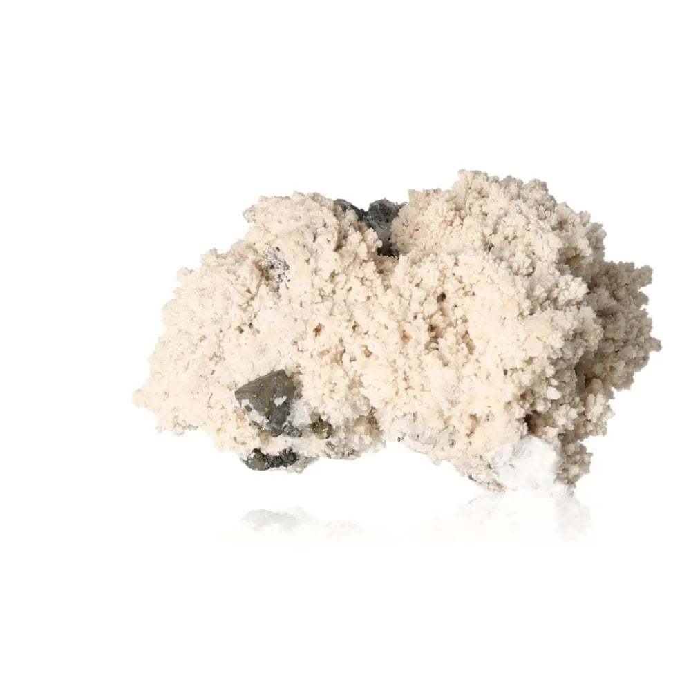 Calcite with Galena mineral specimen showcasing contrasting textures and metallic luster, perfect for collectors and display.