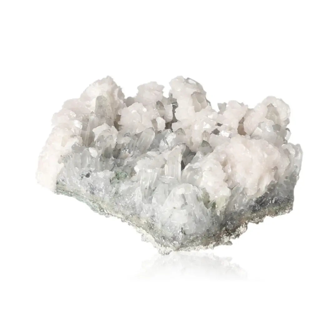 Quartz crystal with pure clarity and radiant sparkle, known for harmonizing energy and promoting balance, perfect for inner peace and fortitude.