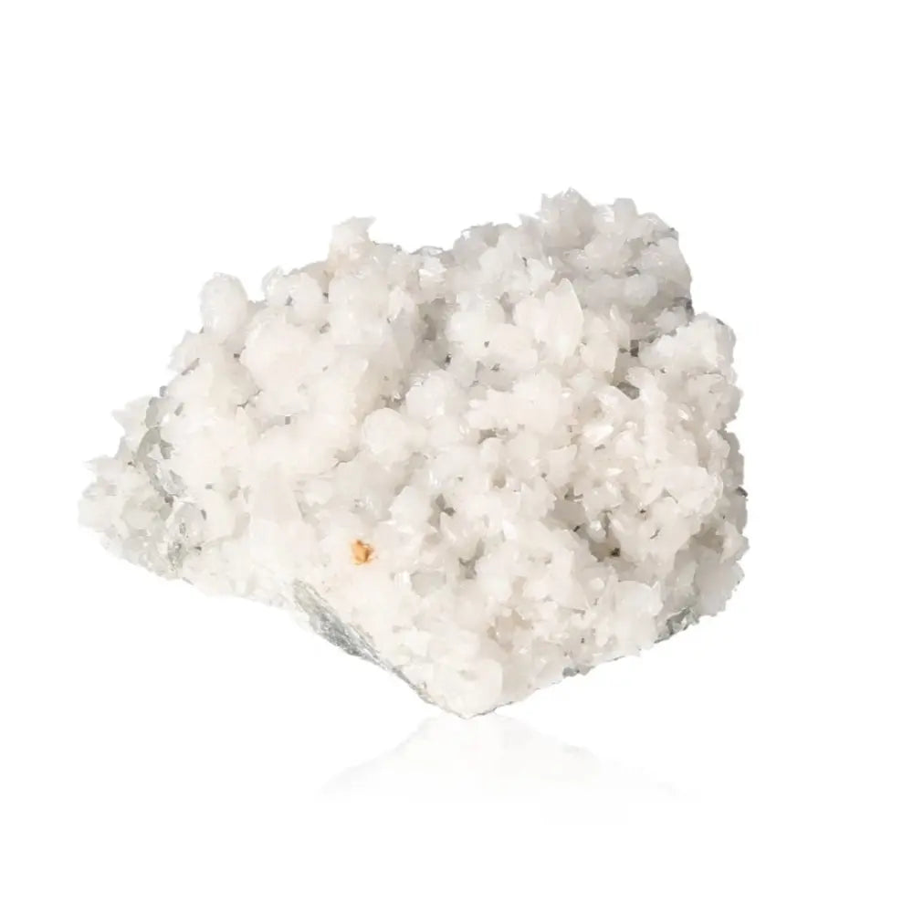 Natural quartz crystal with translucent clarity, enhances energy flow and adds elegant sparkle to any space.