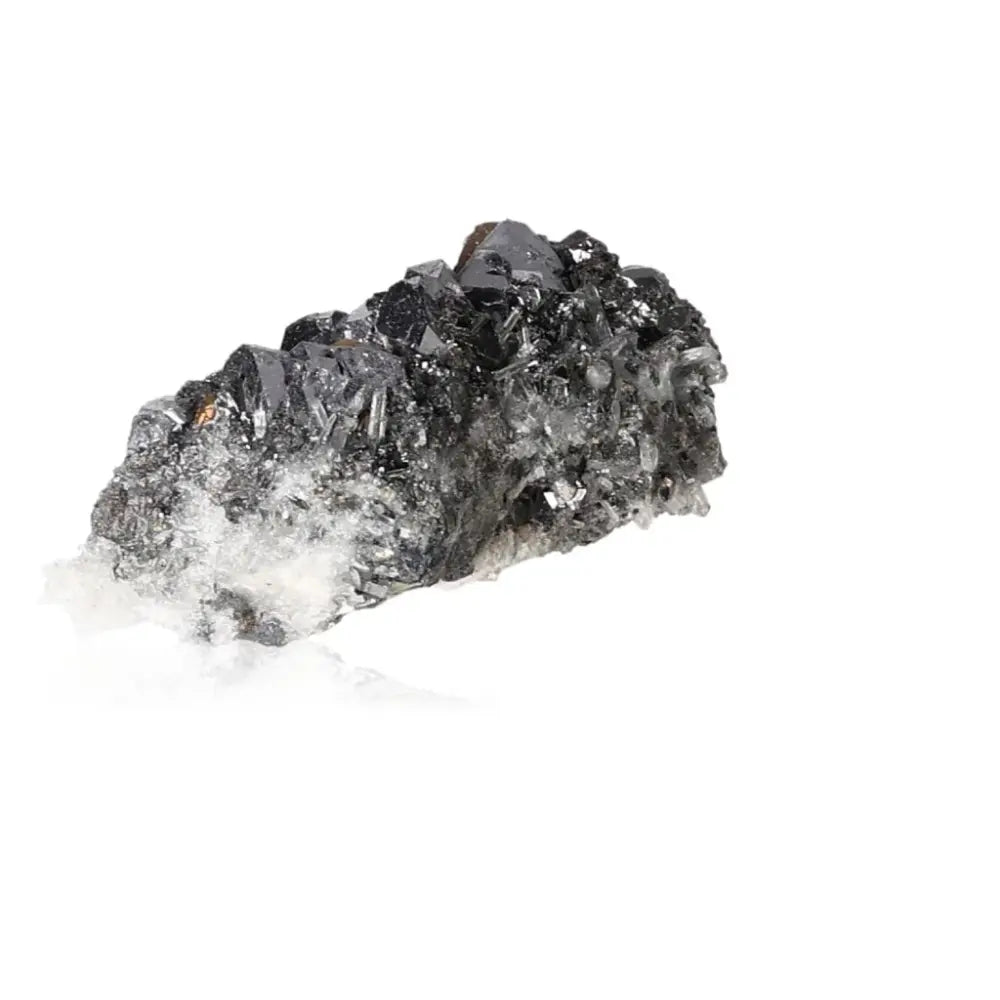 Exquisite Galena with Quartz stone for transformation and harmony, featuring sparkling mineral formations on a polished surface.