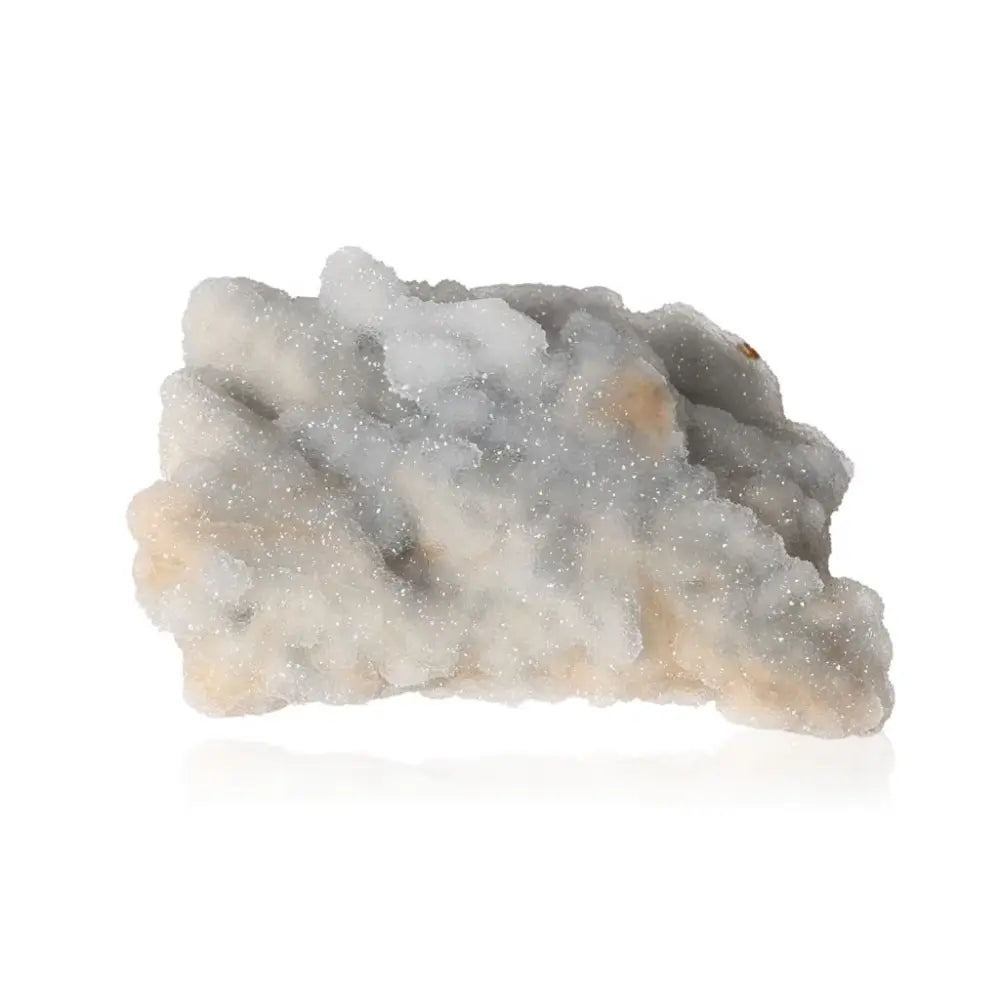 Natural chalcedony gemstone in soft hues showcasing its tranquil and harmonious appearance, ideal for emotional healing and spiritual growth.