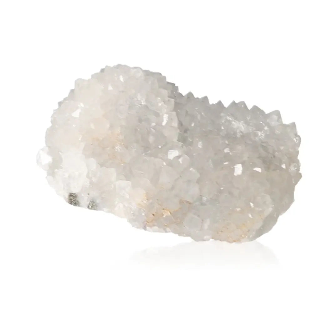 Polished quartz crystal showcasing pure clarity and brilliant sparkle, enhancing energy flow and focus.