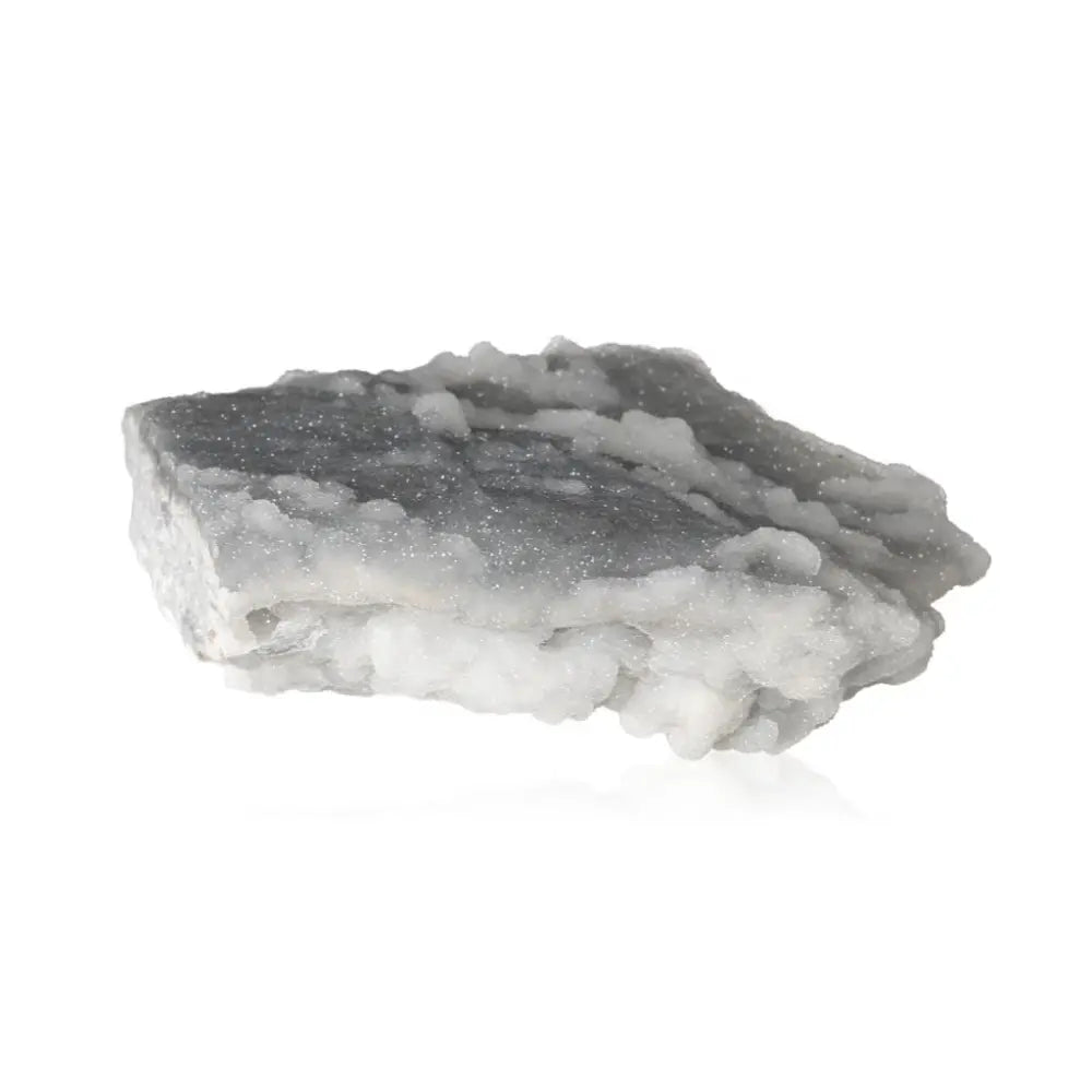 Exquisite gray and white Chalcedony Quartz crystal, showcasing its translucent beauty and tranquil energy, perfect for spiritual growth.