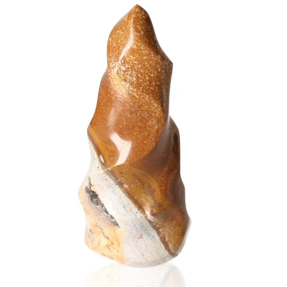 Ocean Jasper Flame stone with earthy hues, embodying serenity and spiritual connection, perfect for inner peace and harmony.