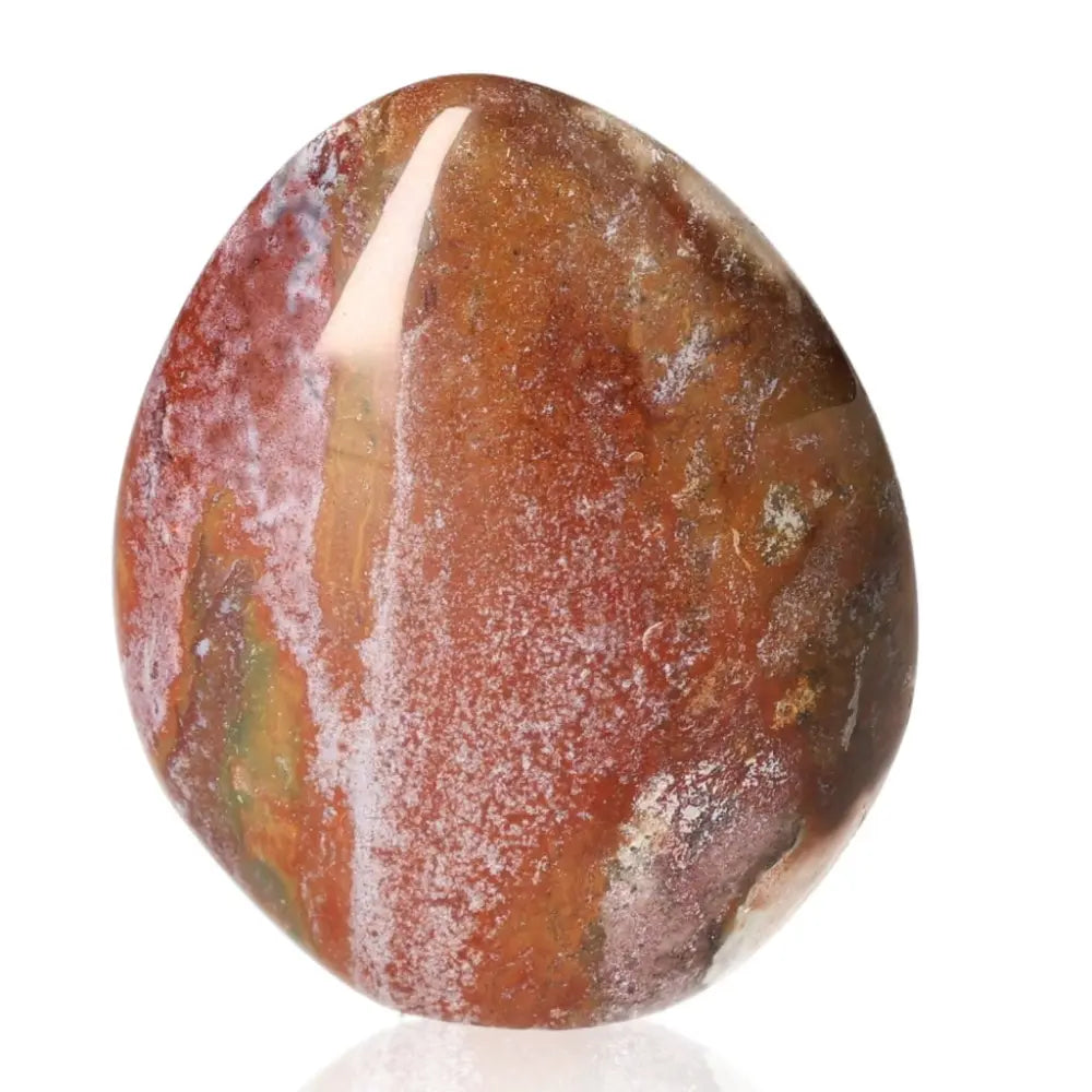 Ocean Jasper Free Form crystal with intricate patterns and vibrant colors, symbolizes joy and emotional balance.