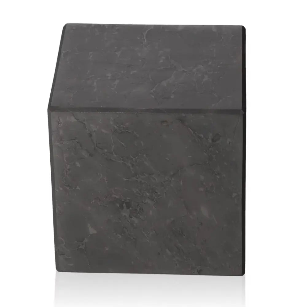 10 cm Shungite Cube by Sylvia Crystals, offering protection and healing, known for shielding against electromagnetic radiation.